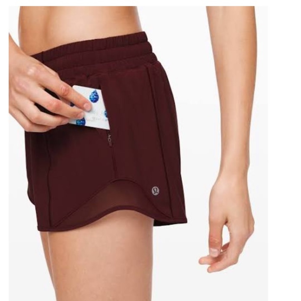 Burgundy lulu lemon shorts